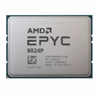AMD EPYC 8024P 8c/16t 2.4GHz-3.0GHz 90W (100-000001136)