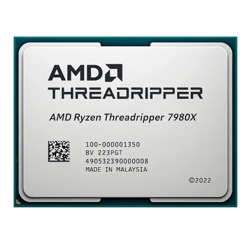 amd ryzen threadripper 7980x 64c/128t 3.2ghz 5.4ghz 350w (100 000001350)